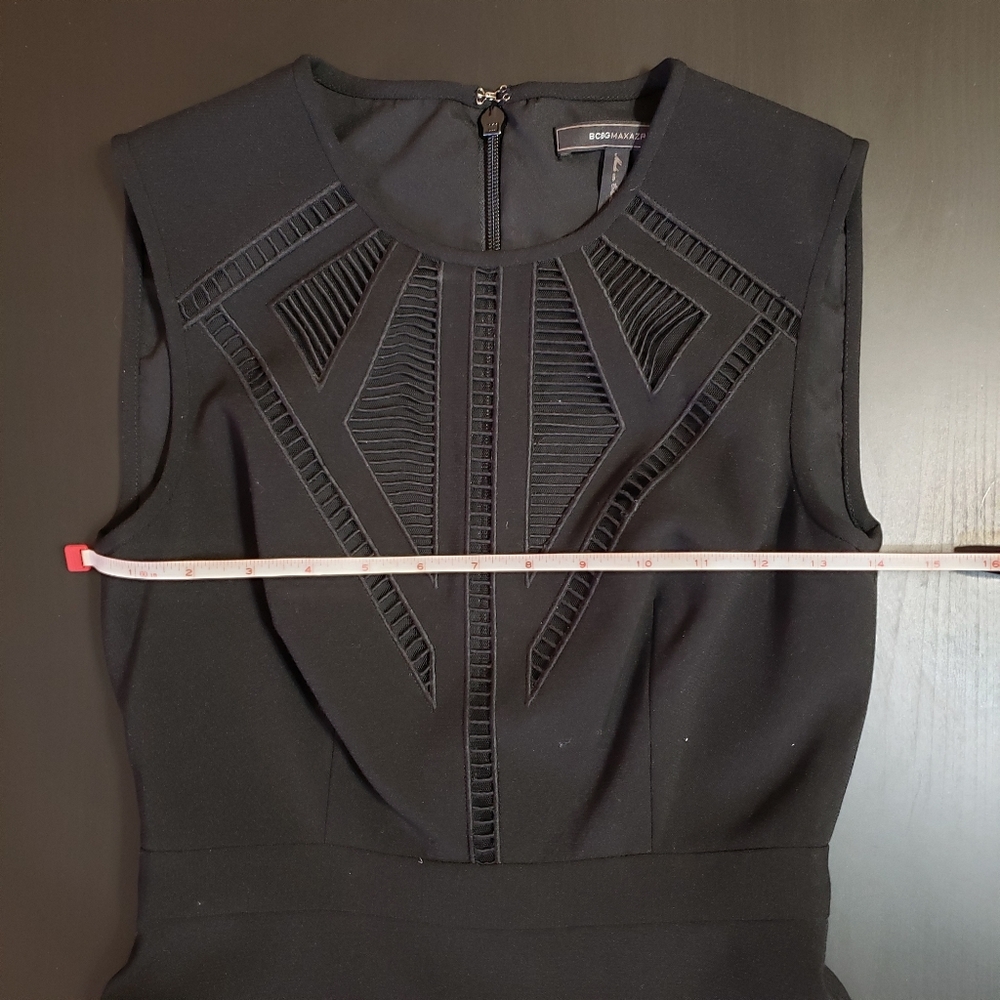 BCBGMaxAzria Embroidered Sheer-Trim Dress - Picture 11 of 16